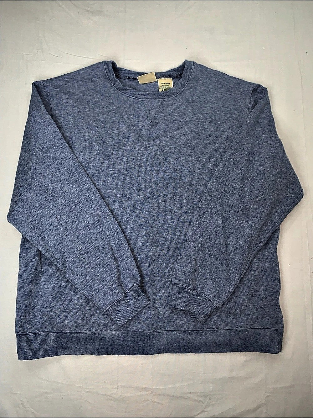 Vintage St John's Bay Crew Neck Sweater Womens Large Slate Heather Blue Comfor
